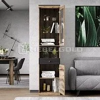 Шкаф с витриной Джаггер 1V1D1SN - Выставка Лобня