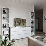 Стеллаж Варма, 6 полок, 38х198х28 см, белый | изображение 5