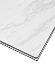 Стол BELLUNO 160 MARBLES KL-99 Белый мрамор матовый, итальянская керамика/белый каркас | изображение 1