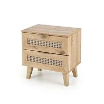 Тумба прикроватная Halmar BORNEO SN-1 (дуб артизан/черный)