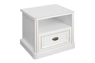 Тумба прикроватная детская Натали белый глянец