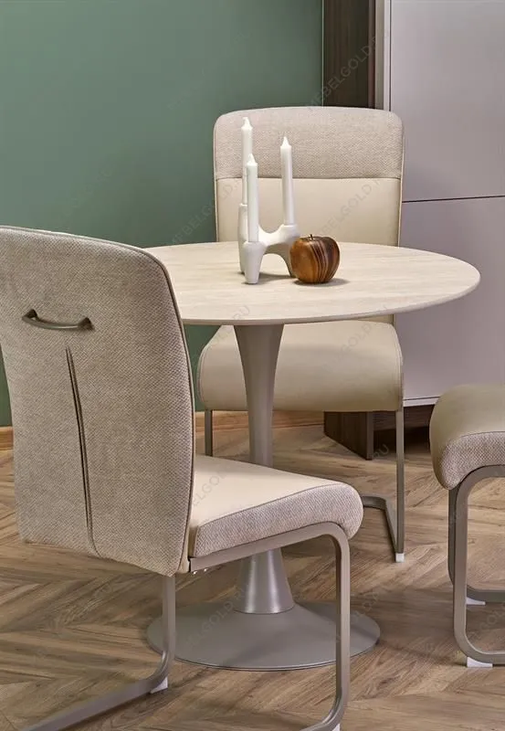 Стол обеденный Halmar TOLIO 90 (травертин/кашемир) | изображение 7