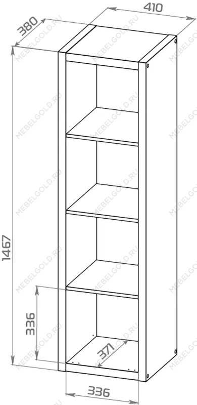 КАЛЛАКС / ФОРА Стеллаж ИКЕА / IKEA 4 с четырьми открытыми ячейками, тамбурат, дуб беленый | изображение 3