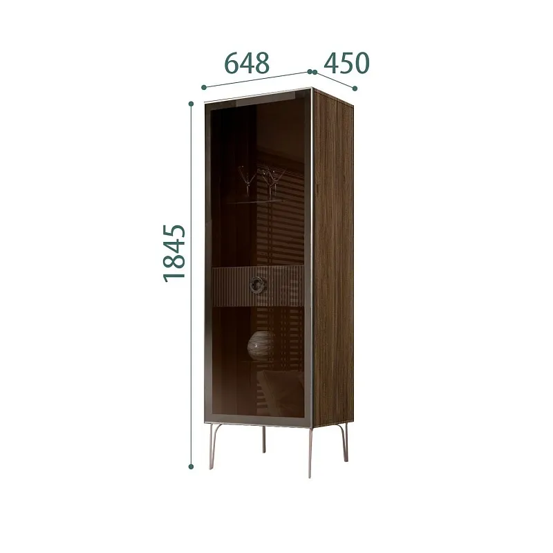 Витрина Bogemia Woodline Fi (Мокка/Хром) БМВ1-1С