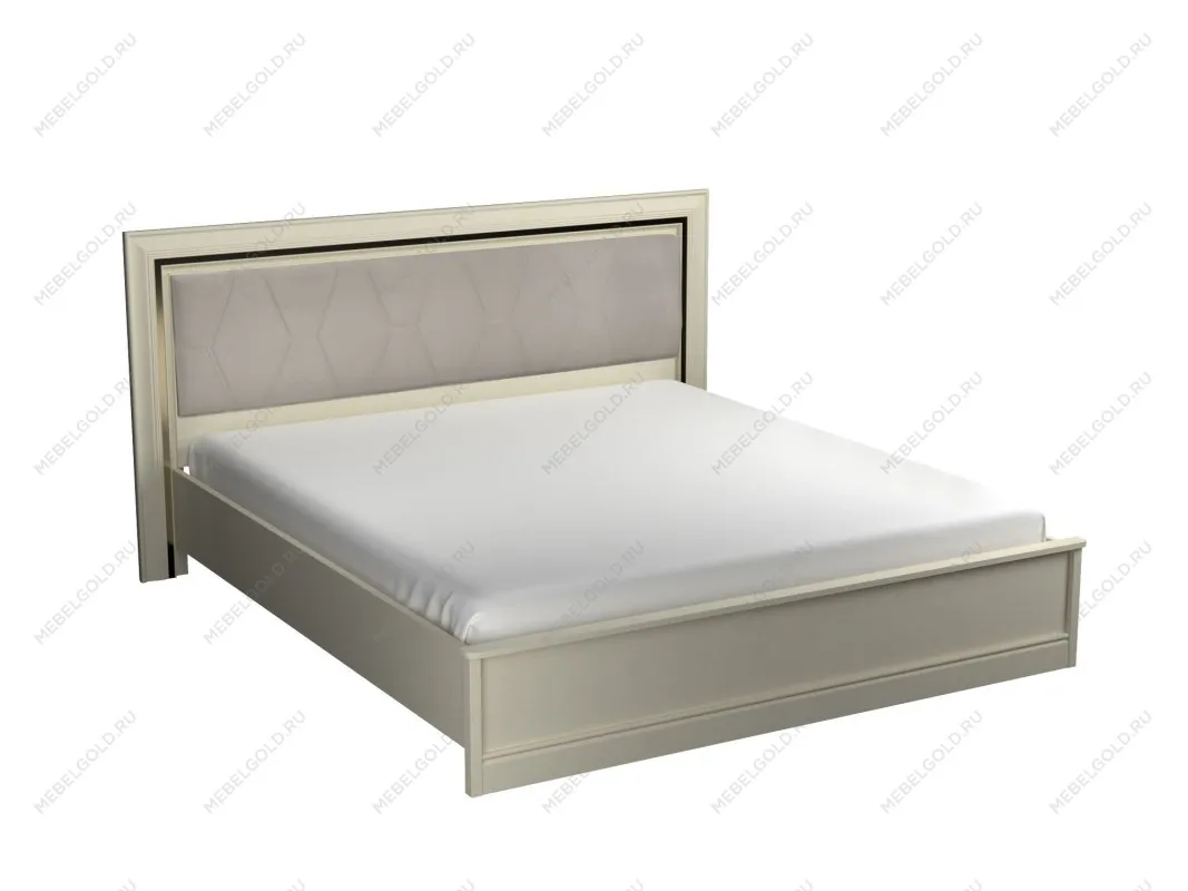 Кровать 1800 с мягкой вставкой изголовья и подъемным механизмом, Сиена (2090*2110*1100), Береза бежевая | изображение 1