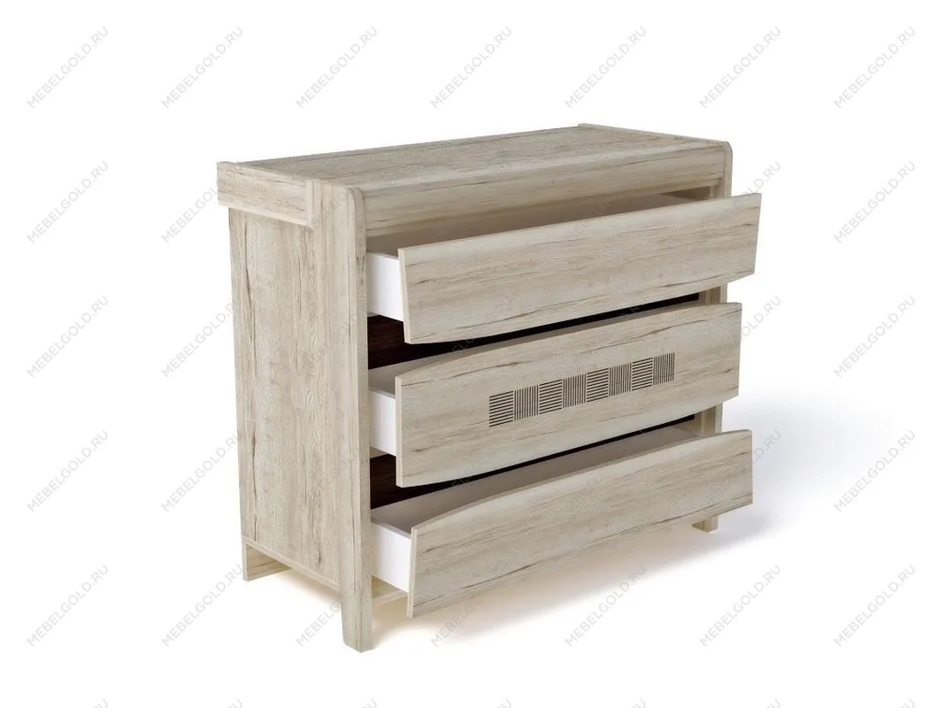 Комод малый, Мале (944*434*834) Дуб галифакс белый, 11204