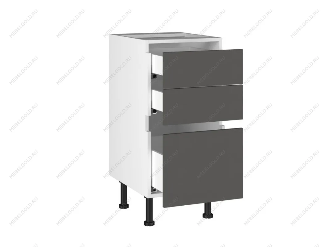 Стол с ящиками СЯ-40 Start Soft Boyard, Виста (400*523*870) Экокожа Серый, 26618 | изображение 1