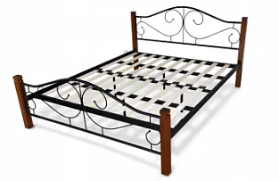 Кровать Halmar VIOLETTA 160 (античная черешня/черный)