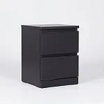 МАЛЬМ / VARMA Тумба прикроватная ИКЕА / IKEA 2, 40x54.8x40, шпон, черный | изображение 1