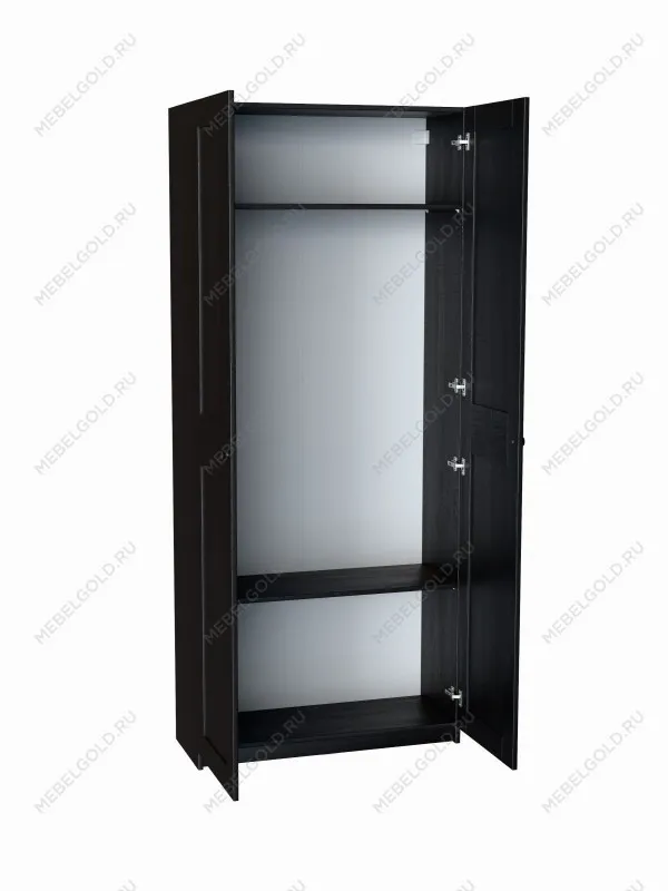 Шкаф Макс, 2 двери, 100х38х233 см, черно-коричневый, дуб венге | изображение 3