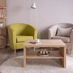 ЛАКК / ЭНКЕЛЬ Журнальный стол ИКЕА / IKEA 82С, тамбурат, дуб беленый | изображение 4