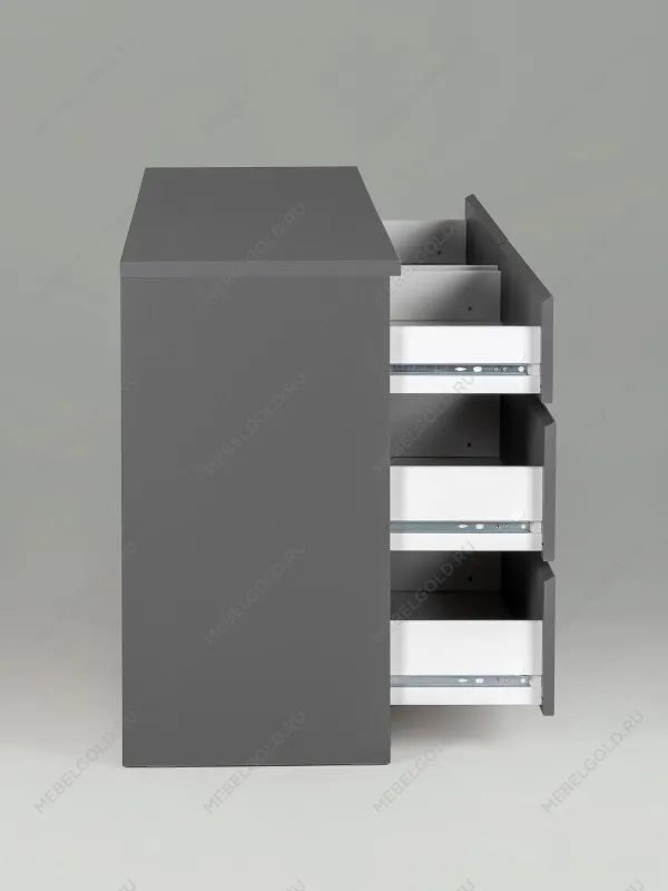 Комод Кастор, 6 ящиков, 129х40х71 см, серый | изображение 16