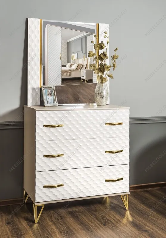 Зеркало Лара ППУ белый глянец | изображение 1