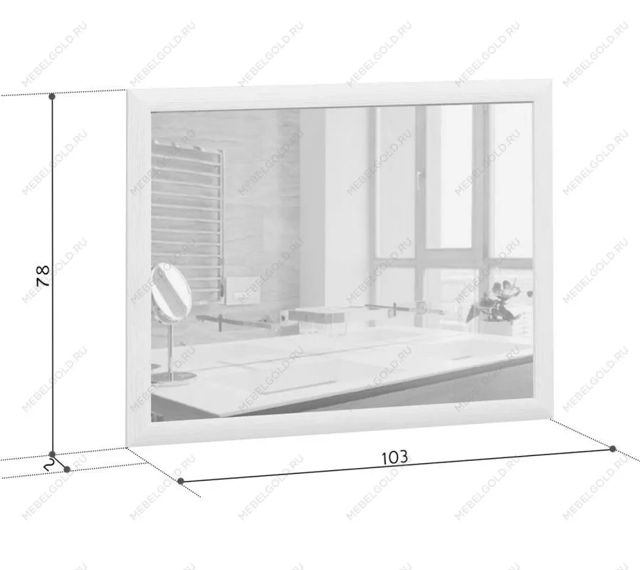 Зеркало Коен LUS/103 ясень снежный | изображение 3