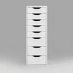 ИНГАР комод ИКЕА / IKEA белый высокий с выдвижными ящиками | изображение 2