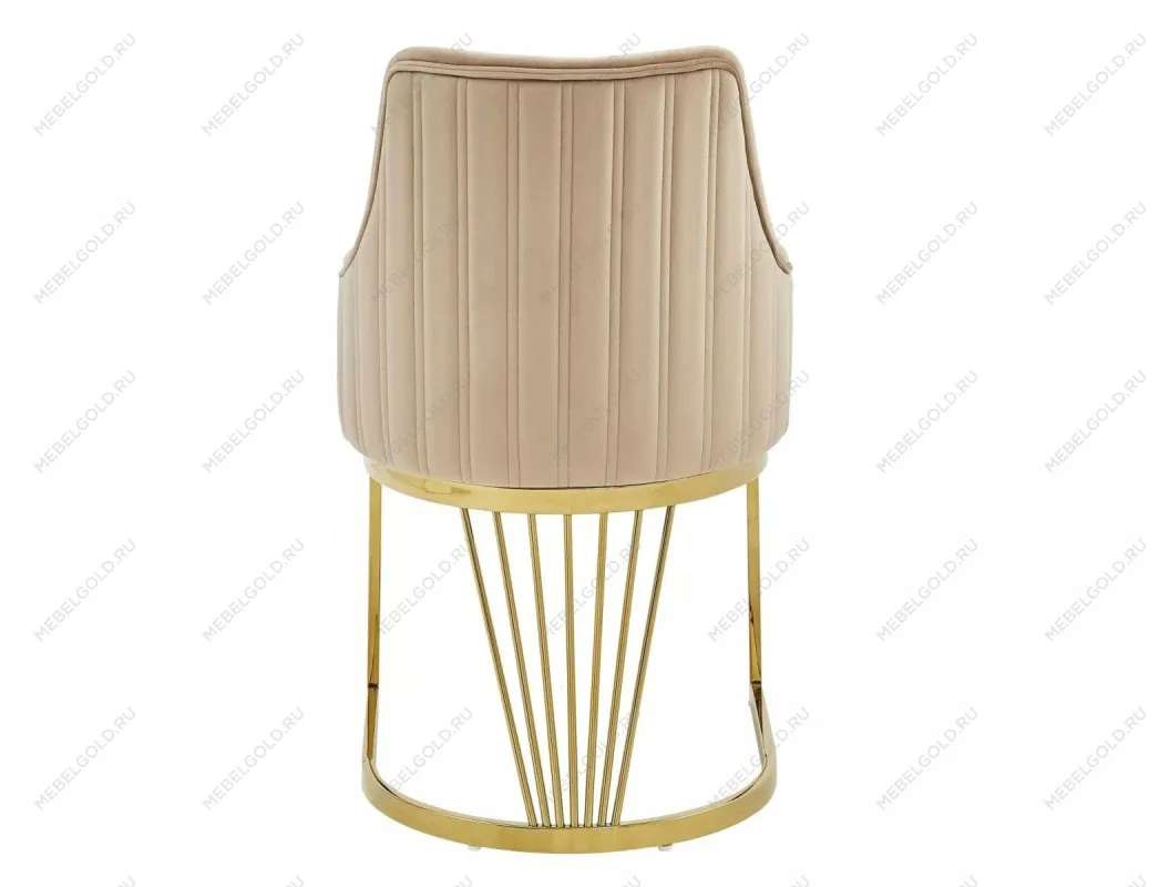Стул кухонный Signal ALURE Velvet Bluvel 28 (бежевый/золотой) | изображение 3