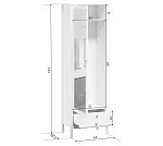 м. Марьина Роща - Шкаф Ева (Хельга) SZF1W1S/60 белый | изображение 5