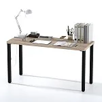 Стол письменный Ингар, 140х75х55 см, черный, столешница дуб беленый | изображение 1