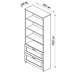 Стеллаж Сириус, 2 ящика, 78х35х190 см, белый | изображение 7