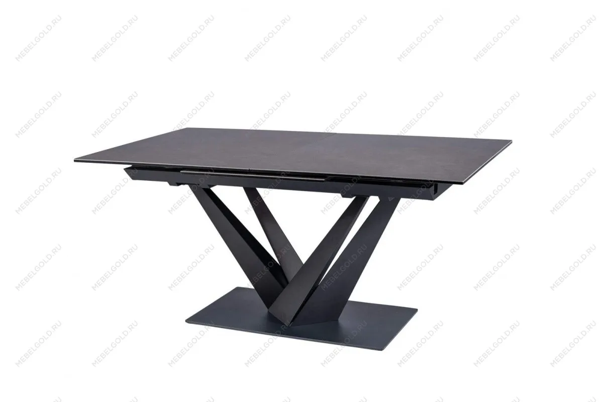 Стол обеденный Signal SORENTO CERAMIC раздвижной (эффект черного мрамора/черный мат) | изображение 1