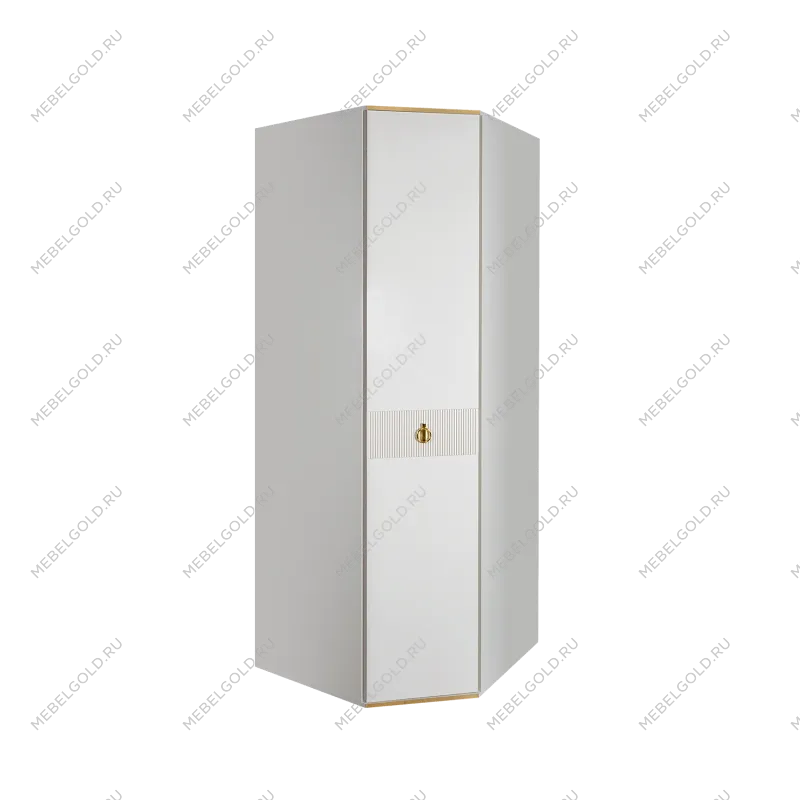 Шкаф угловой Римини СОЛО (Белый/Золото) РМШУ2/1(s)
