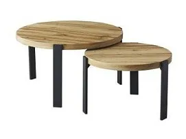 Комплект Signal POLO, 2 стола журнальных (дуб артизан/черный)