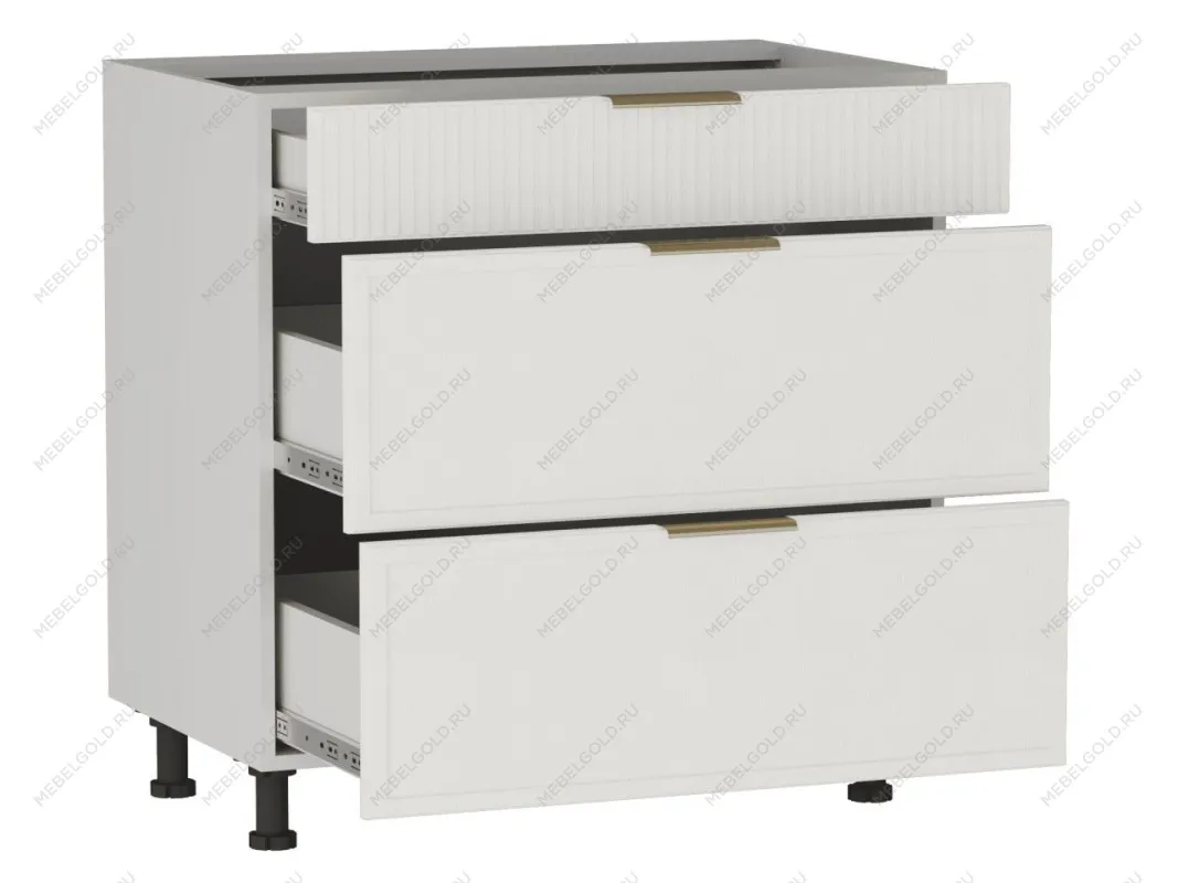 Стол с ящиками СЯ-80 (140/284), Берта (800*528*820) Экокожа Белый, 25325 | изображение 1