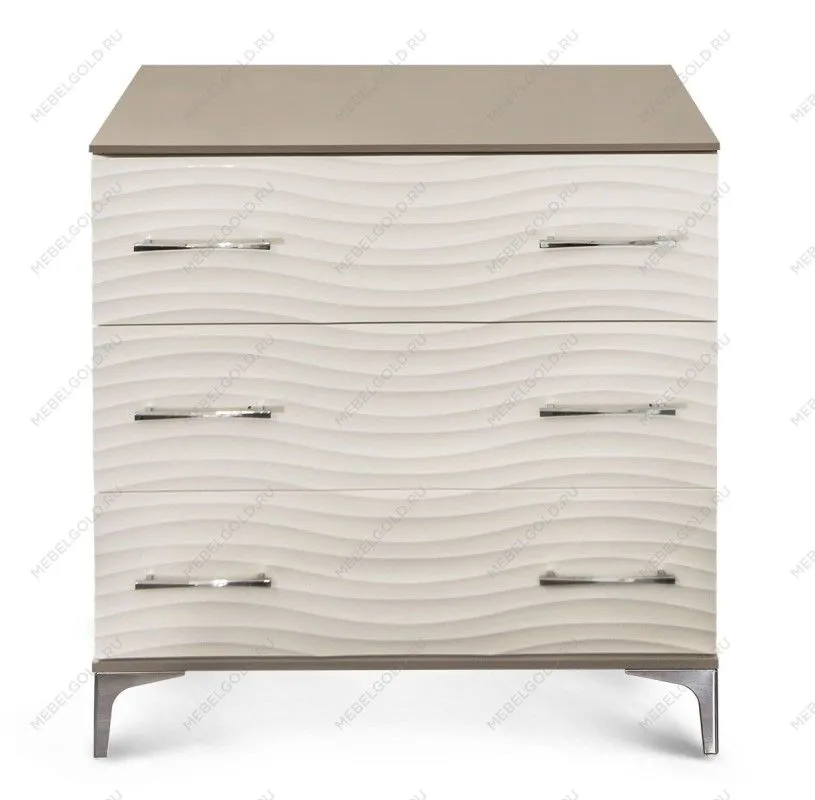 Комод Гравита 3 ящика белый глянец | изображение 2