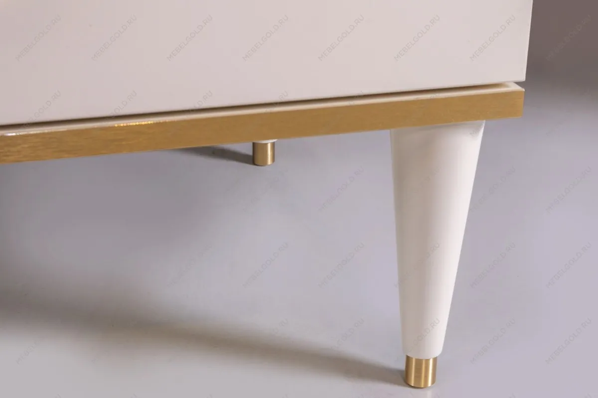 Журнальный столик с ящиком Римини (Белый/Золото) РМСТ-2 | изображение 2