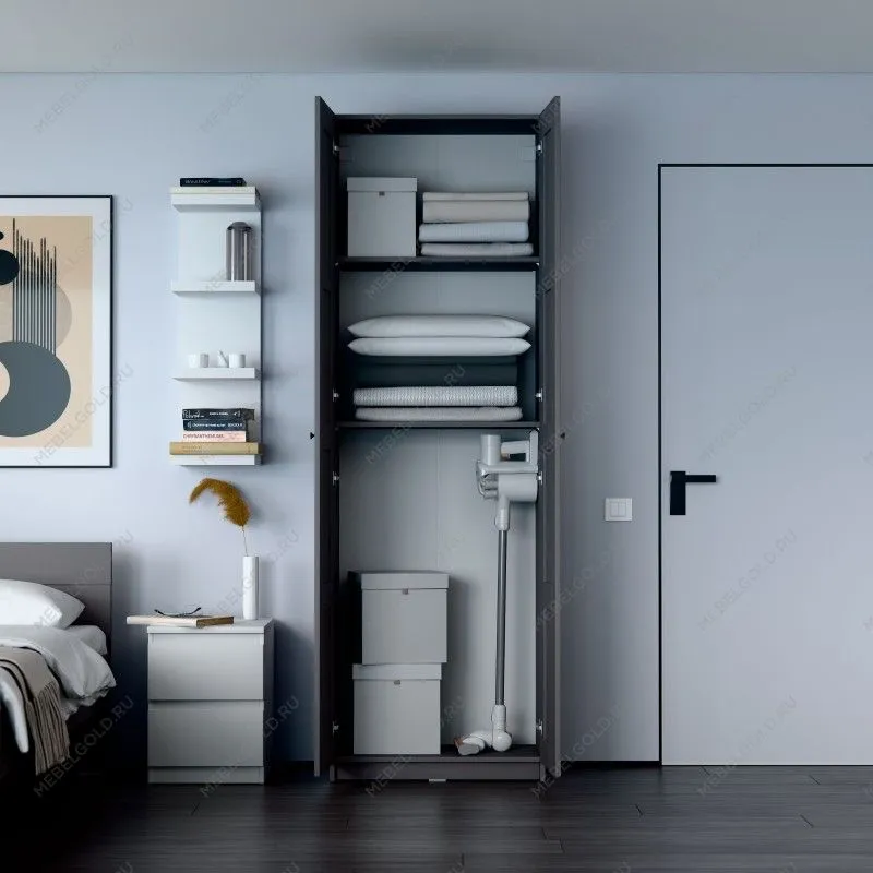 МАКС шкаф 2 двери 75х38х233 серый | изображение 3