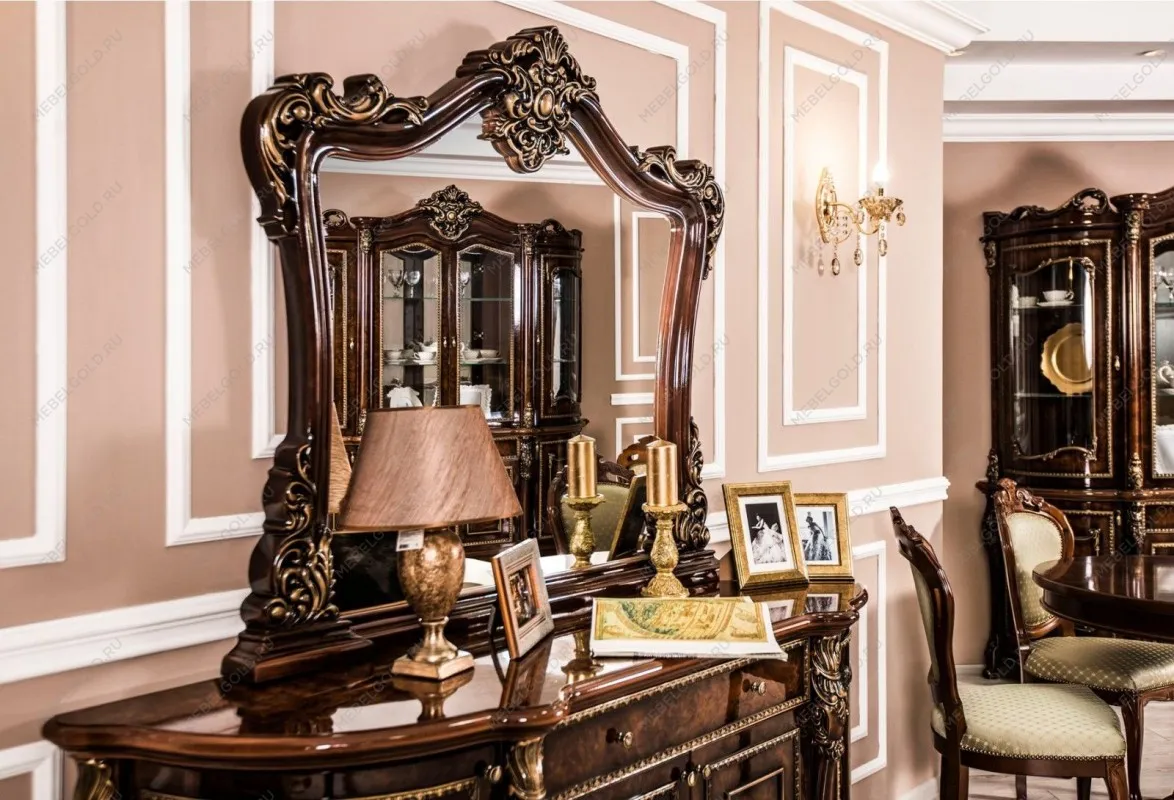 Комод Джоконда корень дуба глянец с зеркалом (гостиная) | изображение 2