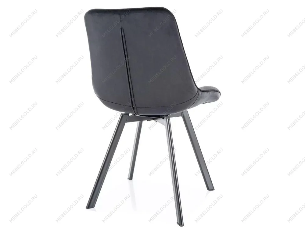 Стул кухонный Signal MONTI Velvet Bluvel 19 поворотный (черный/черный) | изображение 1