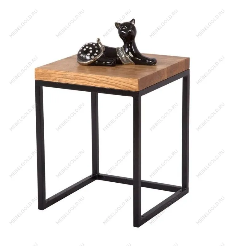 Стол кофейный Лайтборт Loft (Дуб/каркас чёрный) | изображение 3