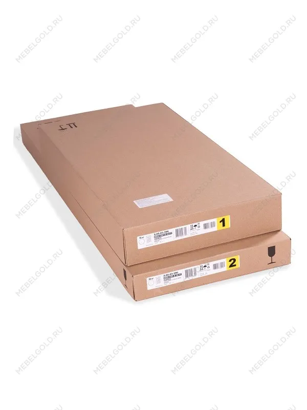 Тумба Сириус, 2 двери со стеклом, 78х41х124 см, белая | изображение 10