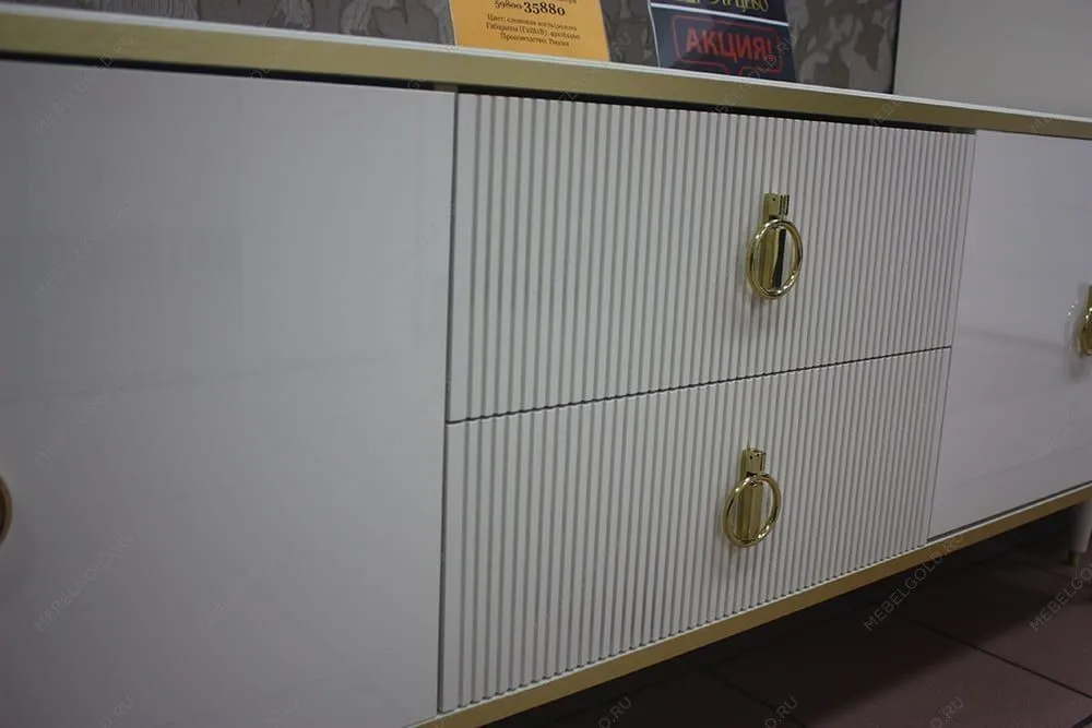 Витрина 1-ств. (правая) Римини СОЛО (белый золото) РМВ1-1С (s) - Выставка Балашиха | изображение 12