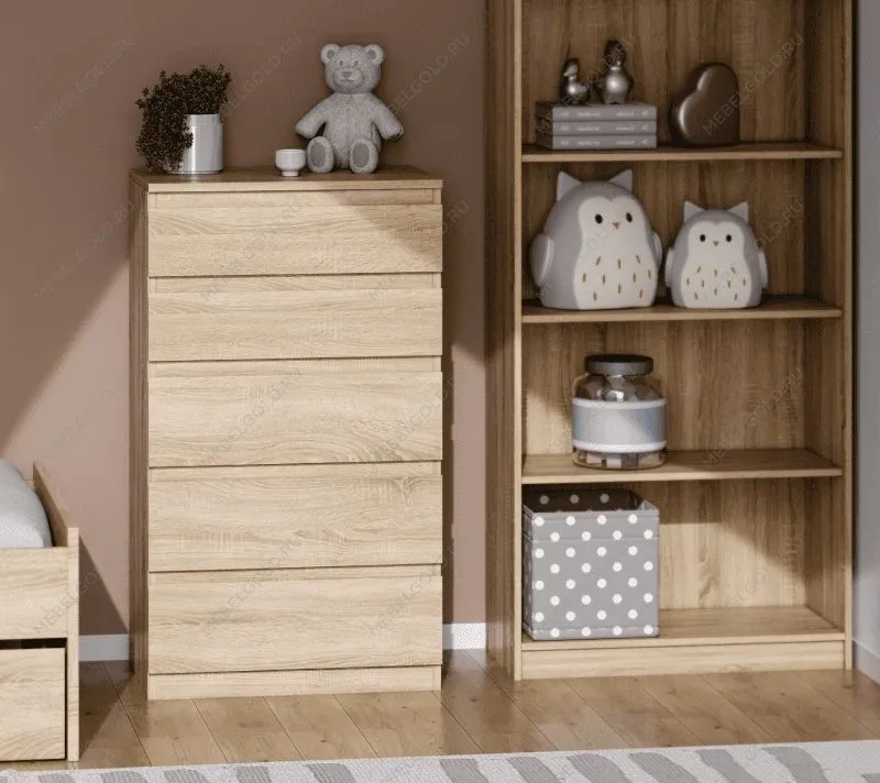 КАСТОР (KULLEN) комод ИКЕА / IKEA 5 ящиков сонома | изображение 4