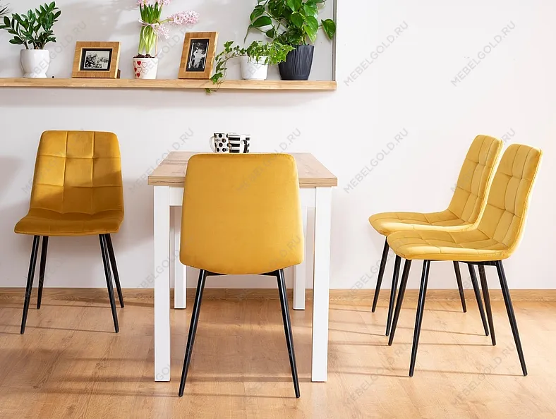 Стул кухонный Signal MILA VELVET (карри/черный) | изображение 6