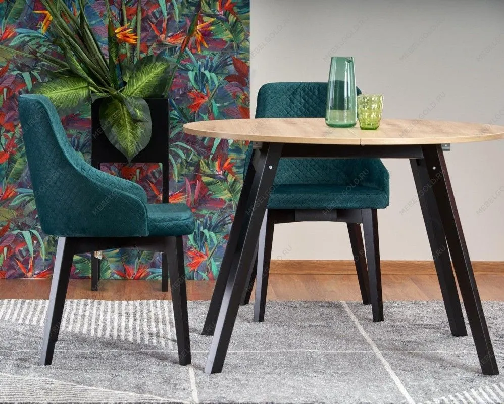 Стол обеденный Halmar RUBEN раскладной (дуб артизан/черный) | изображение 5