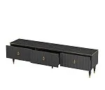 Тумба Лоренсо МН-043-07 Мрамор Неро Маркина/Брашированное золото | изображение 1