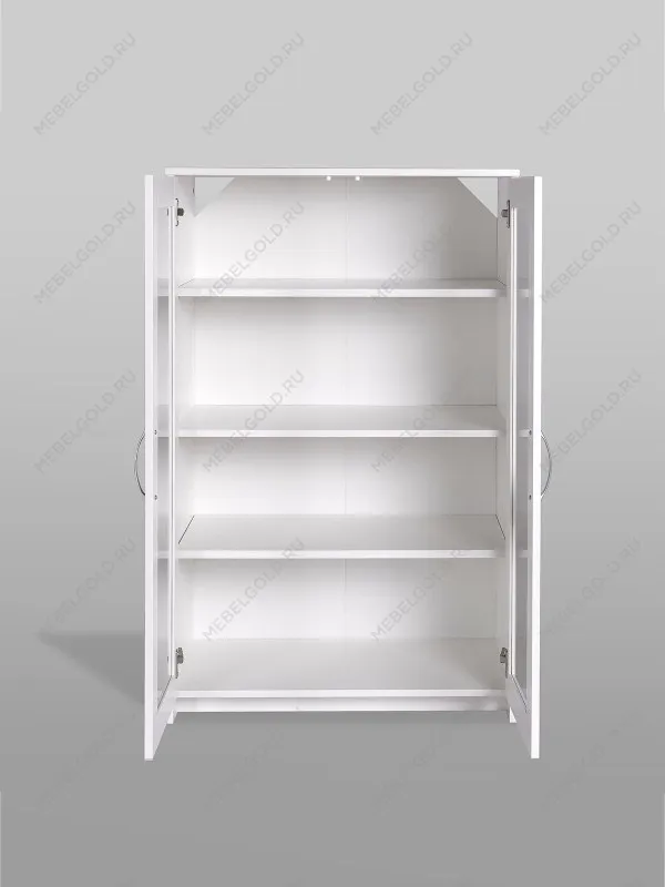 Тумба Сириус, 2 двери со стеклом, 78х41х124 см, белая | изображение 8