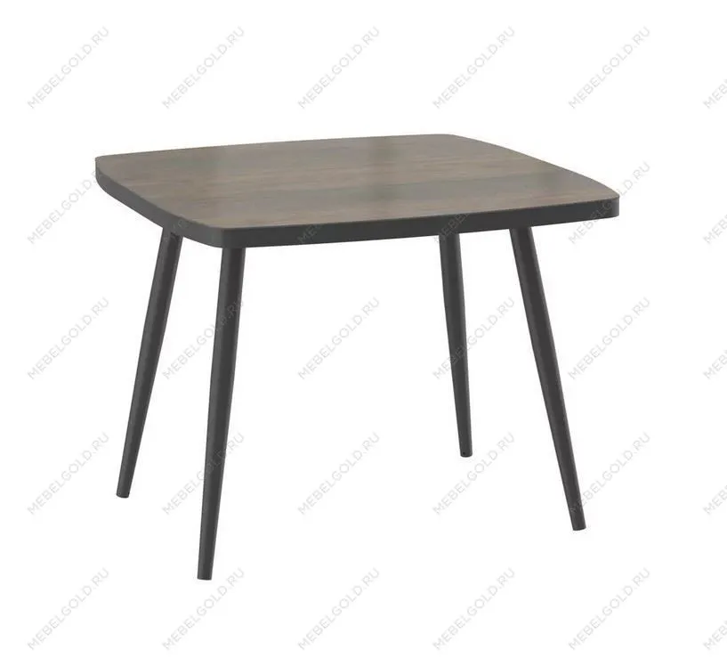 Стол раздвижной Tinto-100 (Дуб Винтажный compact cer/ Черный) 100х70(30) | изображение 1