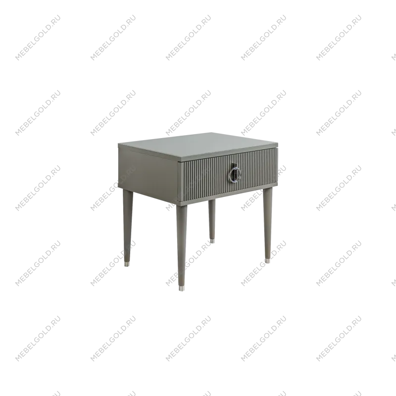 Тумба прикроватная Римини СОЛО (Серый/Серебро) РМТП-1(s)