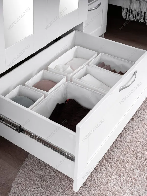 Шкаф Сириус, 2 двери и 1 ящик с зеркалом, 78х59х220 см, белый | изображение 3