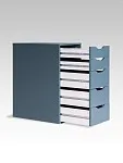 Комод Ингар, 5 ящиков, 36x71x53 см, серо-бирюзовый | изображение 6