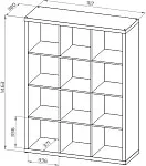 Стеллаж Фора, 12 полок, 112х147х38 см, дуб беленый | изображение 7