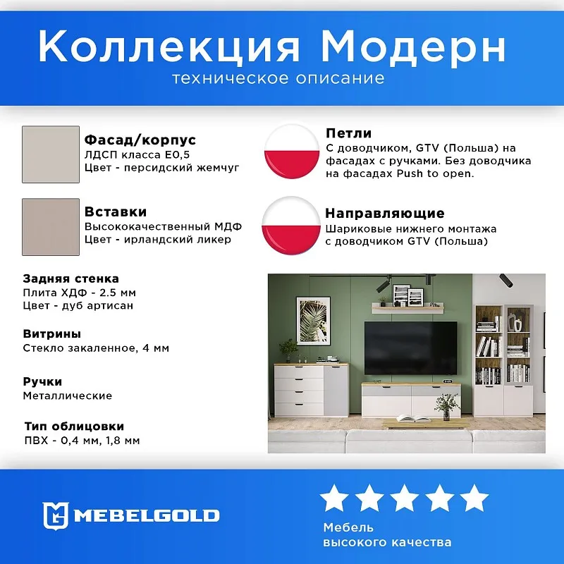 Тумба Модерн 1D4S | изображение 2