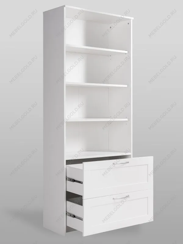 Стеллаж Сириус, 2 ящика, 78х35х190 см, белый | изображение 11