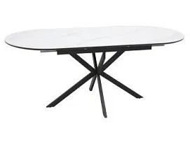 Стол обеденный Signal GASTON Ceramic 140 (белый/черный)