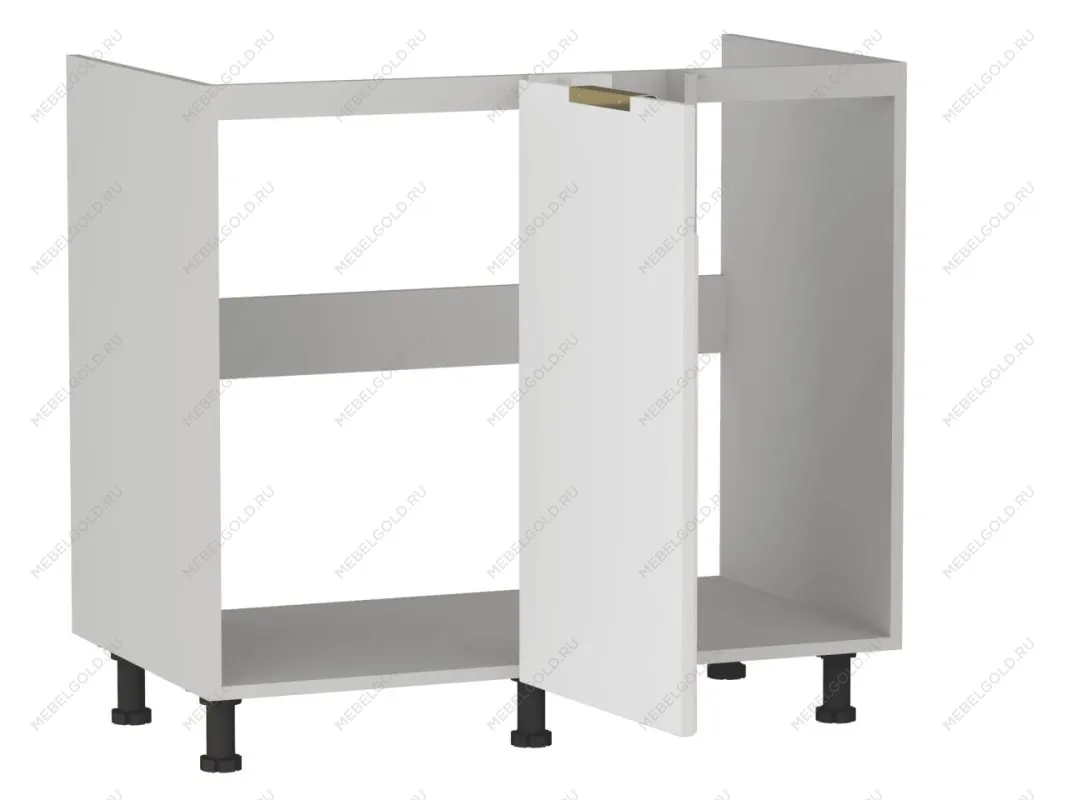 Стол под мойку угловой СМУ-100, Берта (900*554*820) Экокожа Белый, 25318 | изображение 1