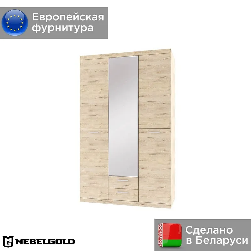 Шкаф 3-створчатый Оскар 3D2S | изображение 1